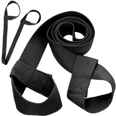 Ремень-стяжка для йога ковриков и валиков (черный) 10018576